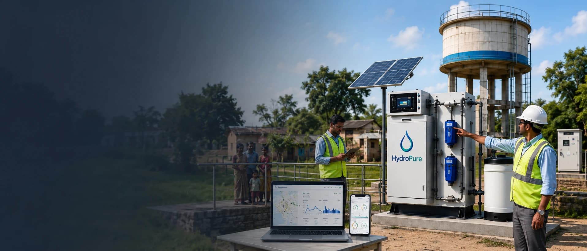 HYDROscope IoT control and monitoring hardware installed across a water network