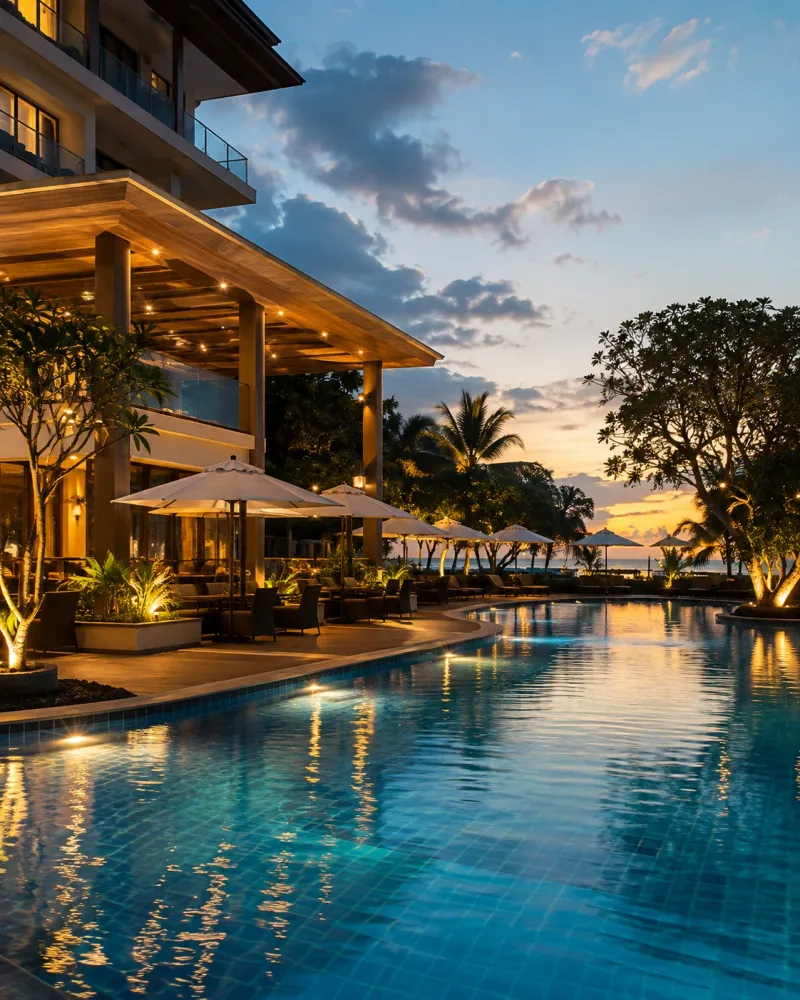 Hotels and swimming pools